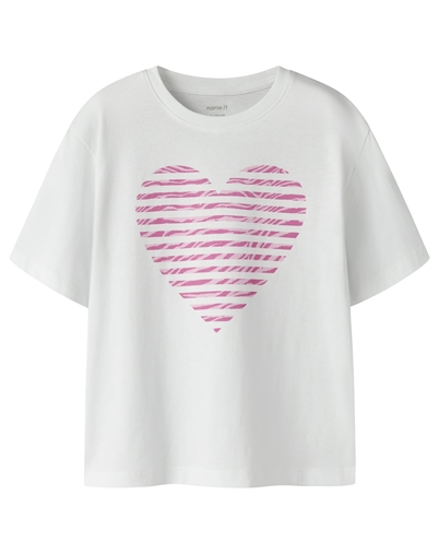 Name It - NKFFahiraz T-Shirt - Bright White/ Zebra Hear